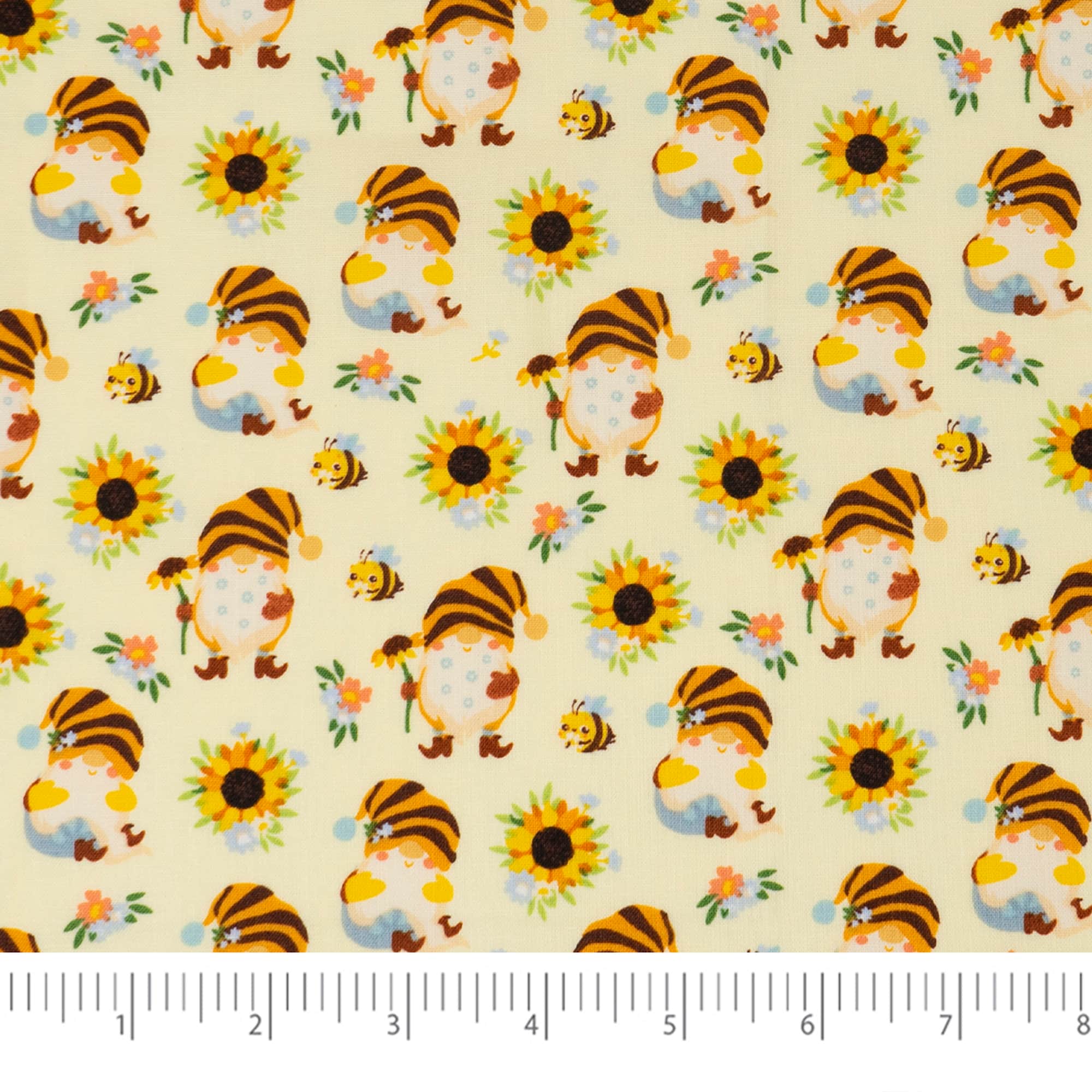 SINGER Daisies Gnomes Print Ringspun Cotton Fabric Bundle